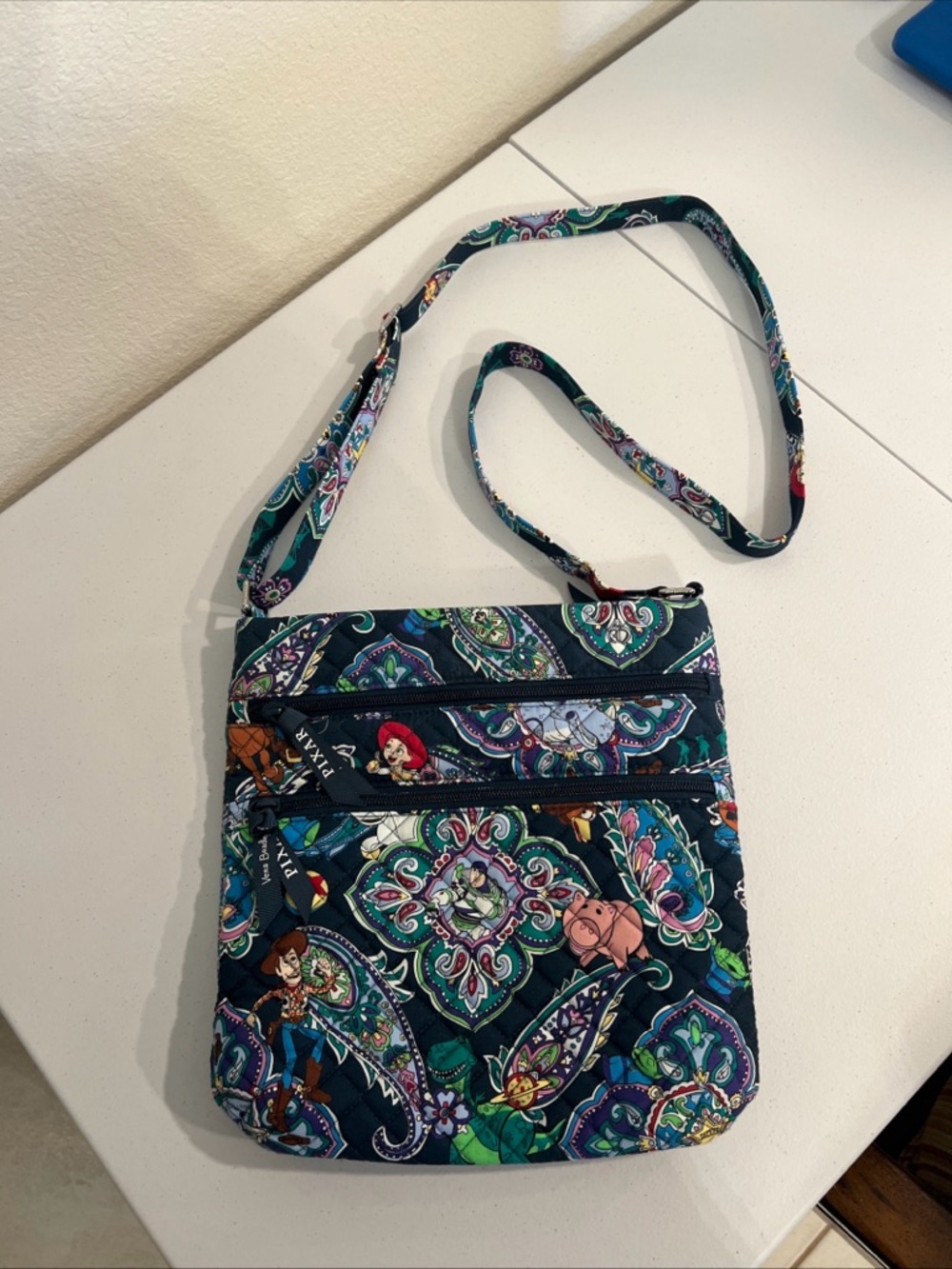 Vera Bradley Disney Pixar Toy Story Woody Triple Zip Hipster.